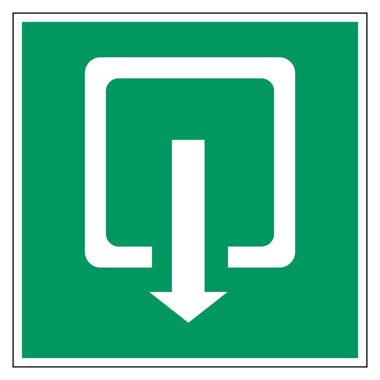 Brady PIC 372-100X100-B7541 (BRANDED), Fluchtwegkennzeichnung - Ausgang (250451)