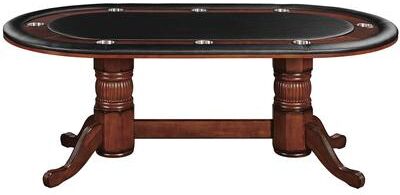 RAM Gameroom Wood 80 Inch Poker Table With Padded Vinyl Poker Surface By RAM Game Room - 80 INCH