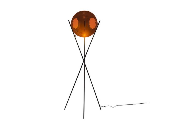 s.luce Stehlampe Orb Axis Braun/Schwarz, Glas, Rund, E27, 40x160x40 cm, Lampen & Leuchten, Innenbeleuchtung, Stehlampen