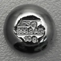 Silberbarren 10g ESG "Silberknuffel" gegossen Recyclingsilber