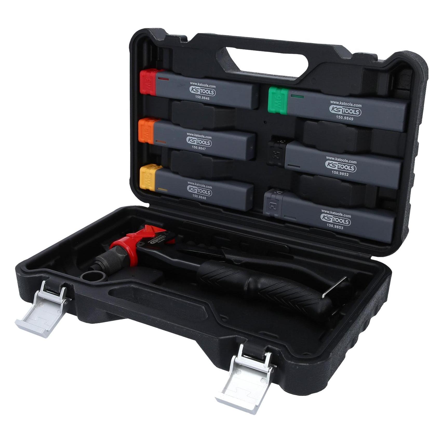 KS Tools 3 in 1 Handnietzangen-Satz, 12-tlg. (1509850)