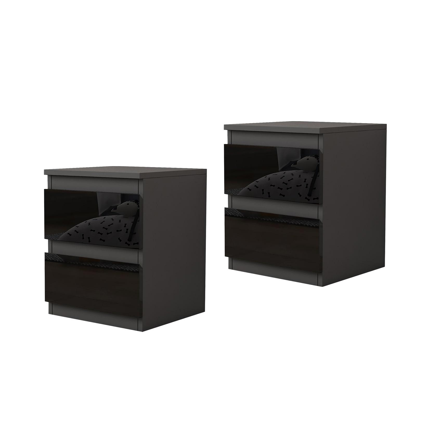 HTI-Living Nachtschrank Kenji Hochglanz 2er-Set