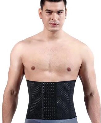 Uplift Treasures Mens Waist Trainer Belt For Tummy Control And Fitness Support black l