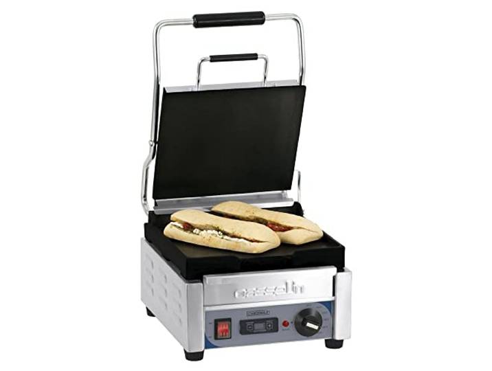 Casselin CGPLLPPT - Grill Panini Petit Premium Lisse - Lisse avec minuteur