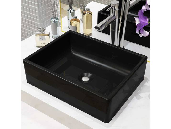 Vidaxl Washbeer Square 41x30x12 cm Keramikschwarz