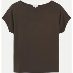 T-Shirt mit überschnittenen Schultern Braun 36
