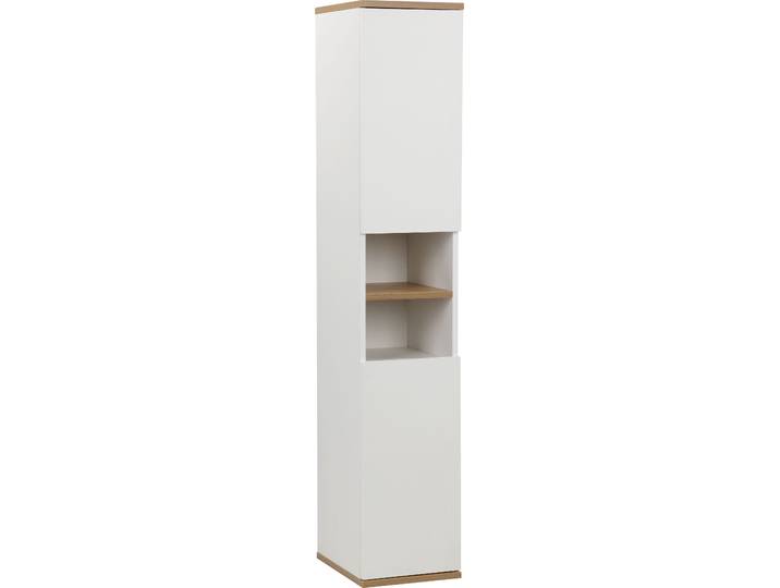 Hochschrank WELLTIME, weiß, B:26cm H:140cm T:32cm, MDF, Schränke, Hochschrank, Haarlem Breite 26 cm, Badmöbel, Schrank