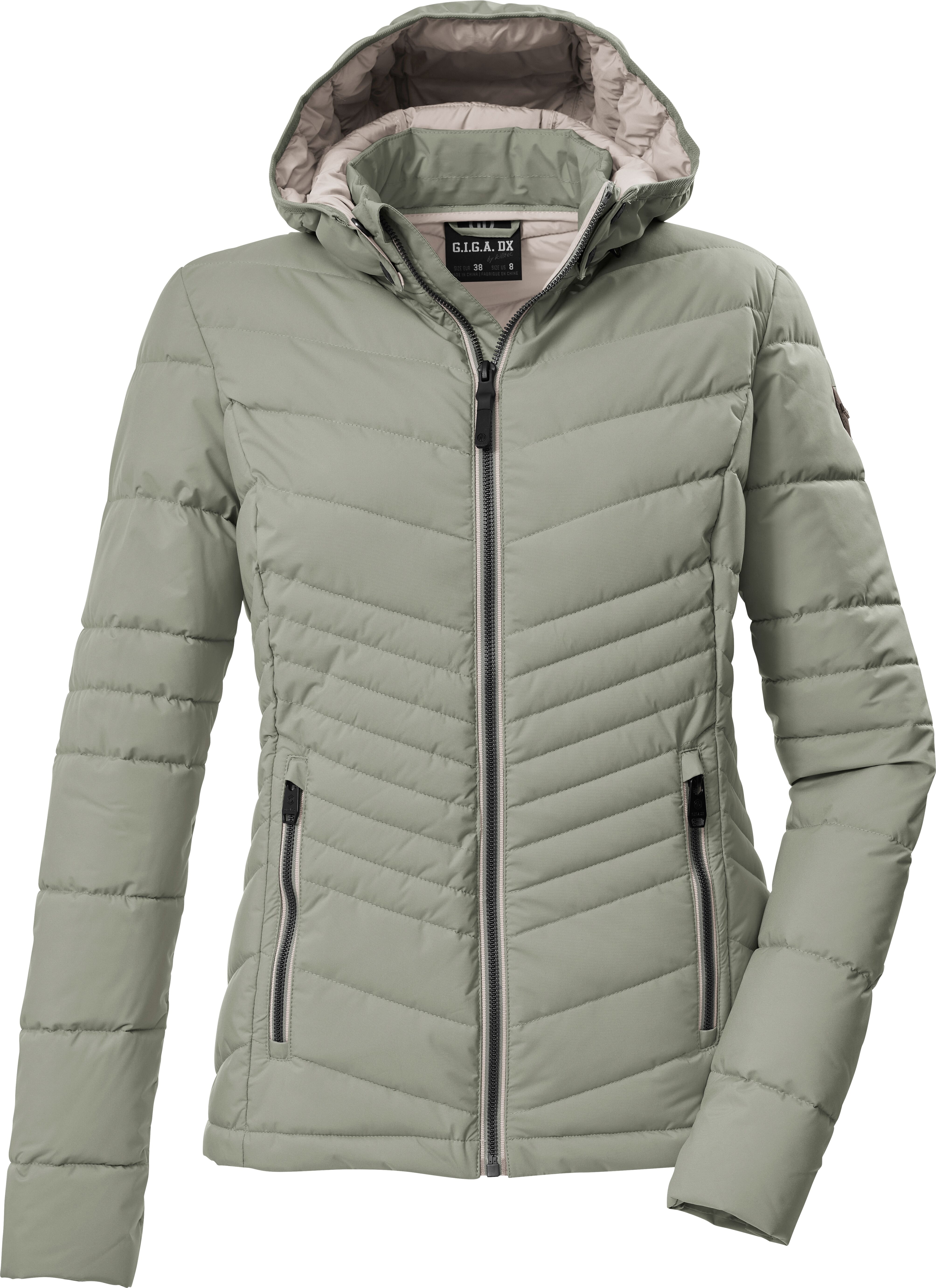 Steppjacke "GS 91 WMN QLTD JCKT", Damen, Gr. 38, grün (seagrass), Obermaterial: 100% Polyester. Futter: 100% Polyester, G.I.G.A. DX BY KILLTEC, Jacken Steppjacke, mit 10.000 mm Wassersäule, dünn gefüttert, wasserabweisend, winddicht seagrass 38