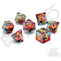 Crit Stones Chromatic Dragon's Gaze Floating Eye RPG Dice Set