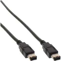 INLINE FireWire Kabel, IEEE1394 6pol Stecker / Stecker, schwarz, 10m