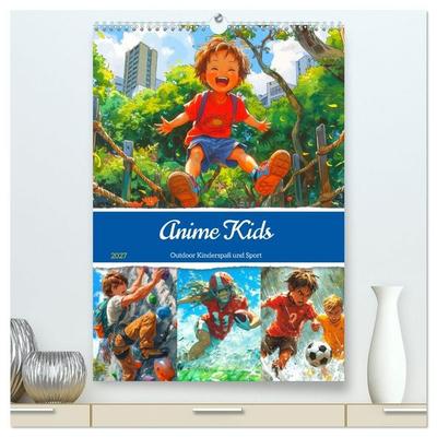 Anime Kids. Outdoor Kinderspaß und Sport (hochwertiger Premium Wandkalender 2027 DIN A2 hoch), Kunstdruck in Hochglanz