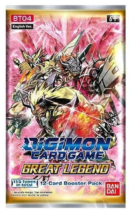 Bandai Digimon Card Game Great Legend Booster Display BT04 Engels (24 pakken)