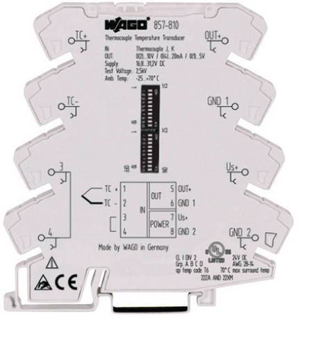 WAGO Konfigurierbarer Temperaturmessumformer für Thermoelemente Typ J, K 857-810