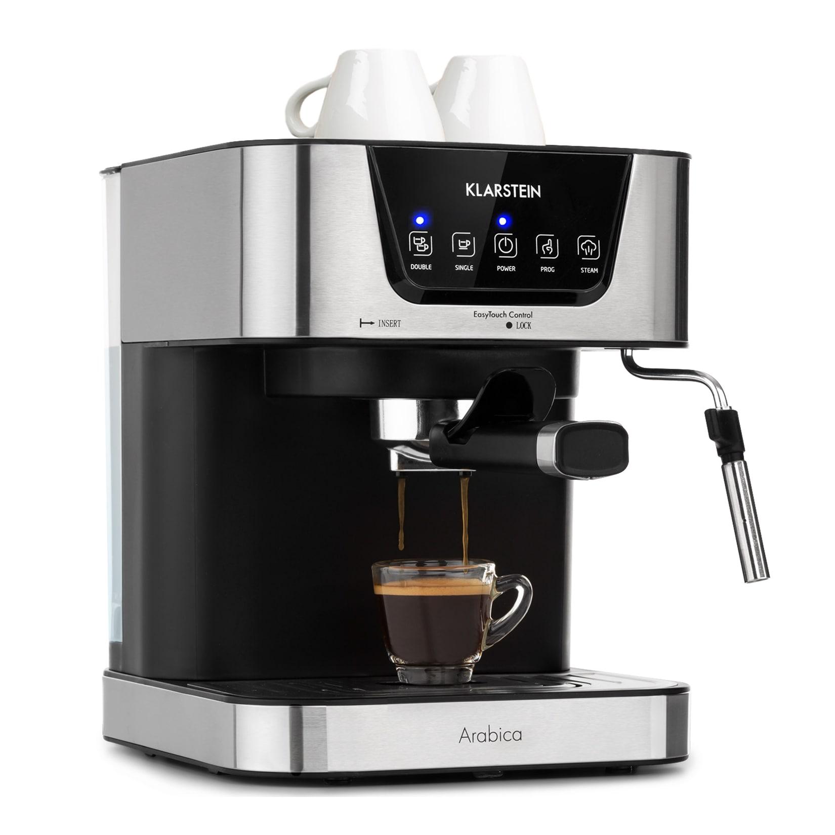Arabica Espressomaschine 1050W 15 Bar 1,5l Touch-Bedienfeld Edelstahl