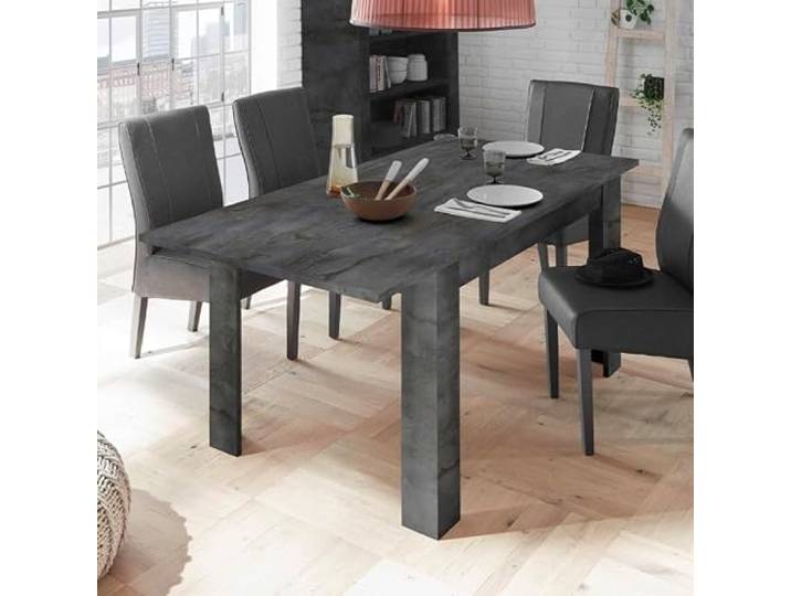 Diogo Urbino Ausziehbarer Tisch, modernes Design, 90 x 137-185 cm, schwarzes Holz