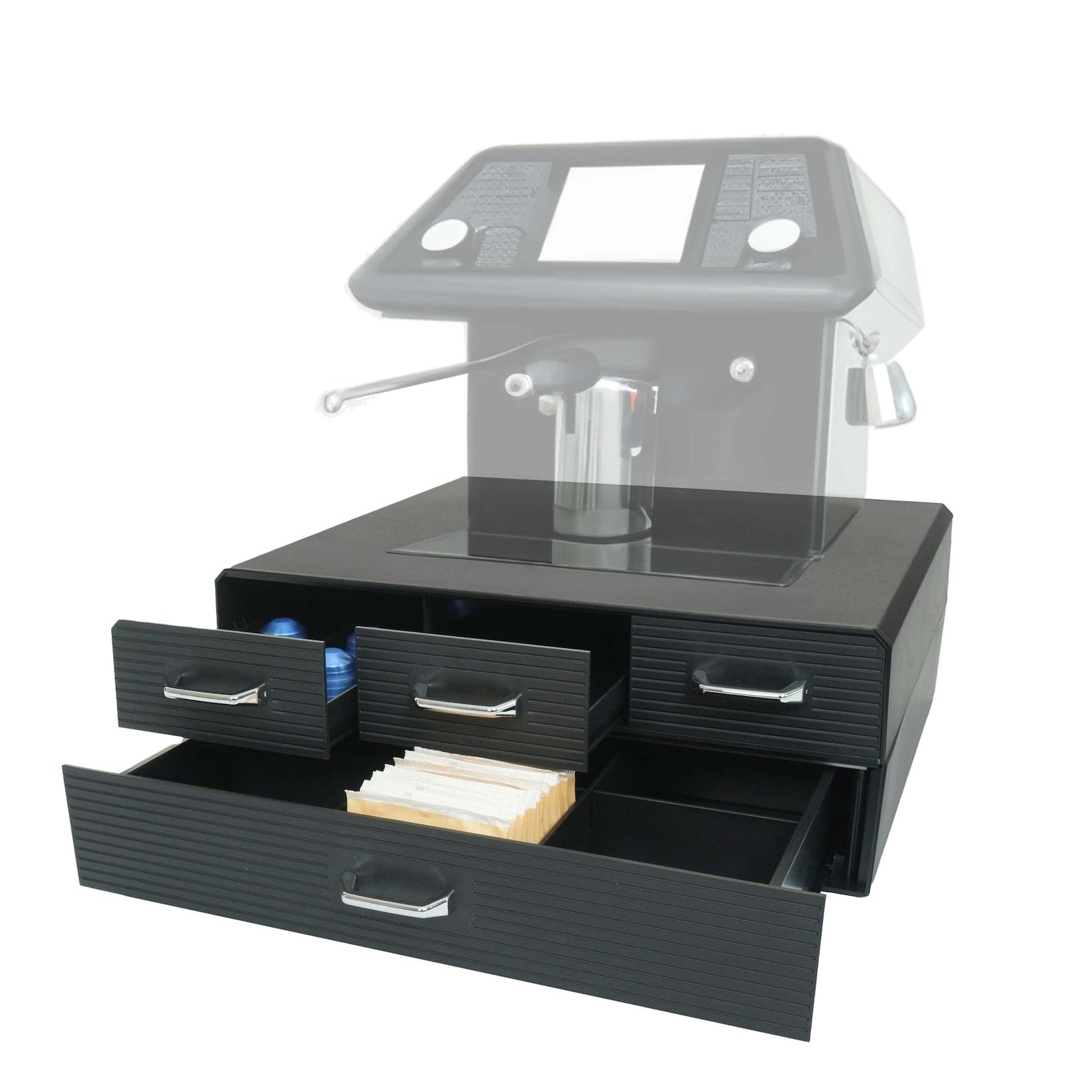 Schubladenbox für Kaffeekapseln/Teebeutel MCW-L99, Aufbewahrungsbox mit 4 Schubladen Kiste 13x34x31cm