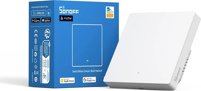 SONOFF SwitchMan Smart Wall Switch-M5 Matter (White), 1 Gang