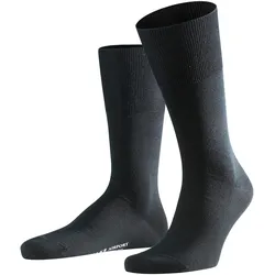 FALKE Herren Socken - Airport, Kurzstrumpf, Freizeit- und Business-Socken, Unifarben Schwarz (3000) / 41-42 (UK 7-8)