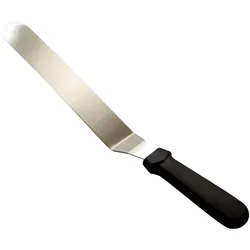 Airbrush-City Tortenheber/ Tortenmesser/ Winkelpalette aus Edelstahl - 25,5 cm schwarzer Griff