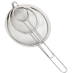 Relaxdays Küchensieb 3er Set Silber