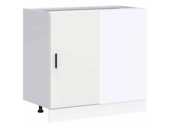 “Winter Sale TOP Placard suisine Blanc - Meuble sous évier  Lyon  Bois d'ingénierie blanc PRO74715