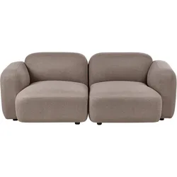 3-SITZER-SOFA Stoff Taupe Afoss