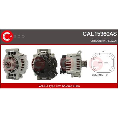 CASCO Generator CAL15360AS für BMW MITSUBISHI Citroën/Peugeot