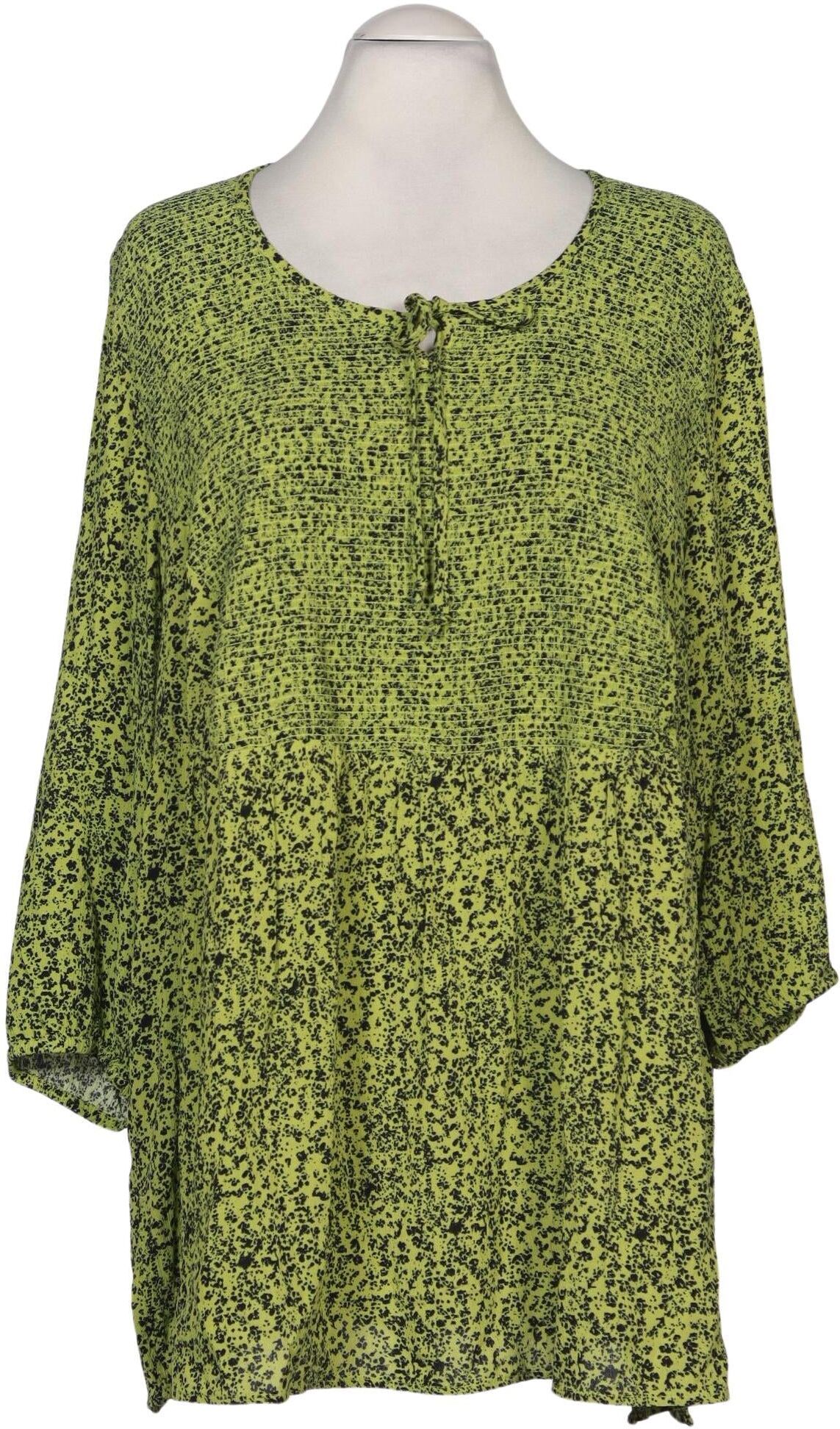 Ulla Popken Damen Bluse, Grün, Gr. 3Xl, Viskose - Second Hand