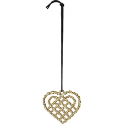 Karen Blixen Christbaumschmuck kariertes Herz goldfarben