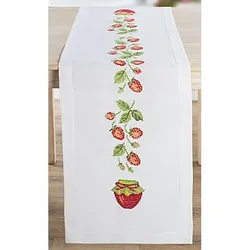 Stickläufer "Erdbeeren"