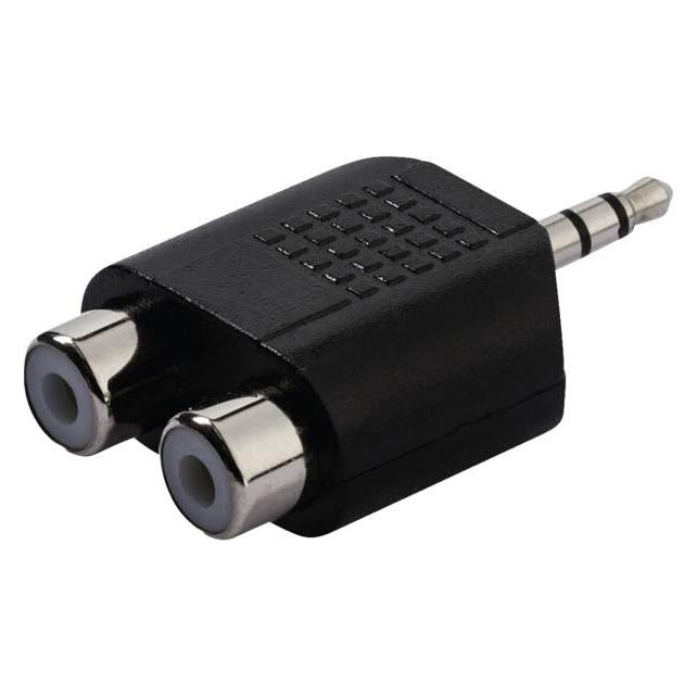 Vivanco Adapter 3,5 mm Klinke / 2x Cinch (Klinkenadapter) (VVASPLITJACK1M2RCA)