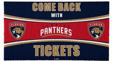 Evergreen "Edmonton Oilers 28 in. x 16 in. PVC ""Come Back With Tickets"" Trapper Door Mat"