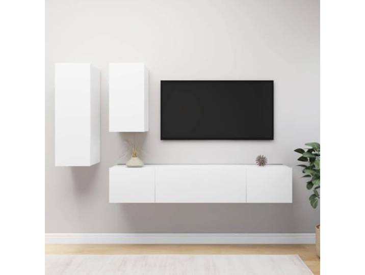 Molumvel 4-TLG. TV-Schrank-Set, Wandmontage, Holzwerkstoff, Wohnzimmer Modernes Design, Viel Stauraum, Zeitlose Optik, Wandhängend