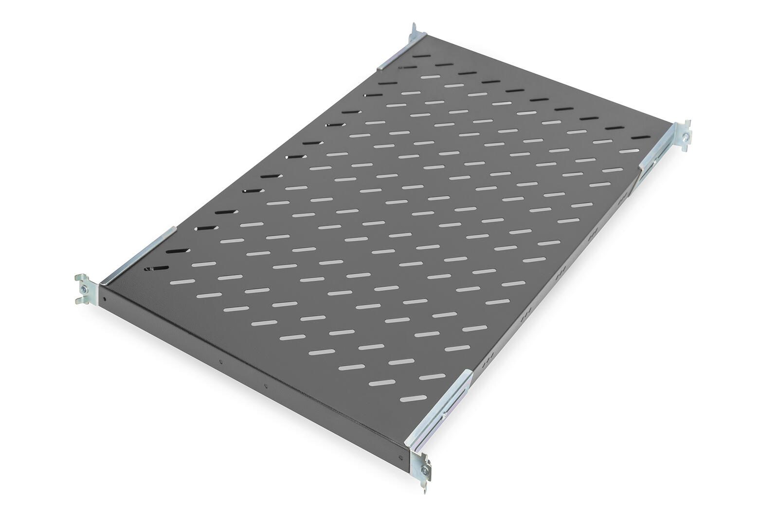 Digitus Fachboden 19"-Schränke festeinbau ab 1.000mm Tiefe bis 50kg 1HE RAL9005 schwarz DN-19 TRAY1-1000-ECB