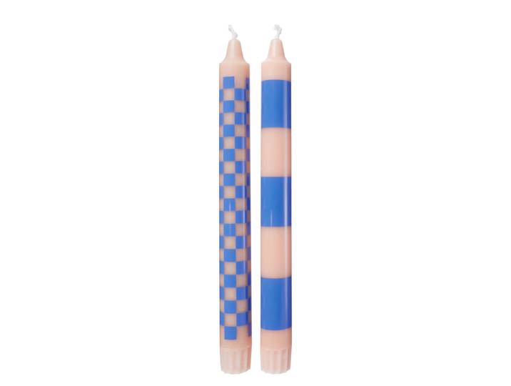 Stabkerze Checker 2er-Set 2 x 25 x 2cm