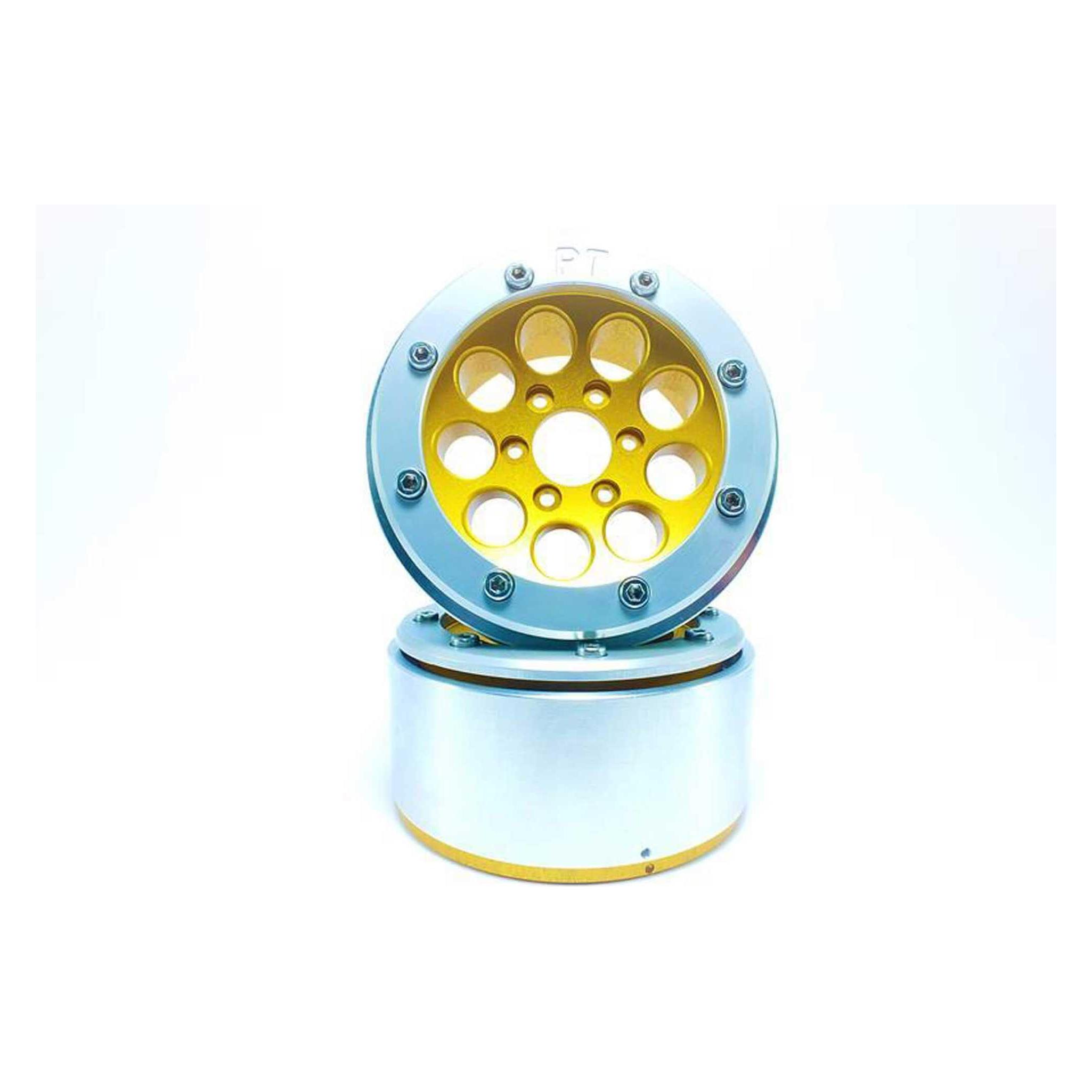 Metsafil beadlock wheels gun gold/silber 1.9 (2 st.) ohne radnabe (MT5020GOS)