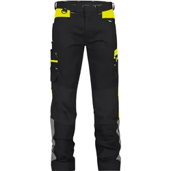 Dassy Stretch-Arbeitshose Hong Kong - schwarz/neongelb - 42