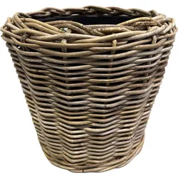 VAN  DER  LEEDEN  DRYPOT  Rattan  Pflanzkübel  Outdoor  Grau  Ø  42  cm  Höhe  44  cm  Sylter  Körbe