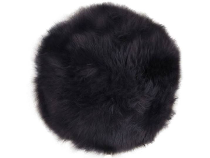 Sitzkissen Qirena schwarz Lammfell B 35 T 35 cm - Sitzkissen
