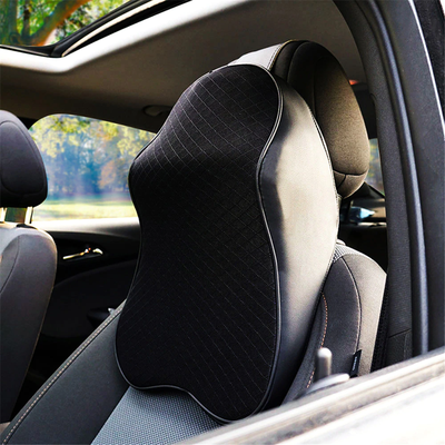 HomeDecorAndMore LLC 3D Memory Foam Car Neck & Back Pillow For Driving Black