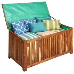 Relaxdays Gartenbox Akazienholz Hellbraun