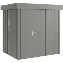 Hörmann Metall-Gerätehaus "Juno" mit Flachdach, JFD4 - Modern, 214 x 166 cm (B x T),graualuminium,