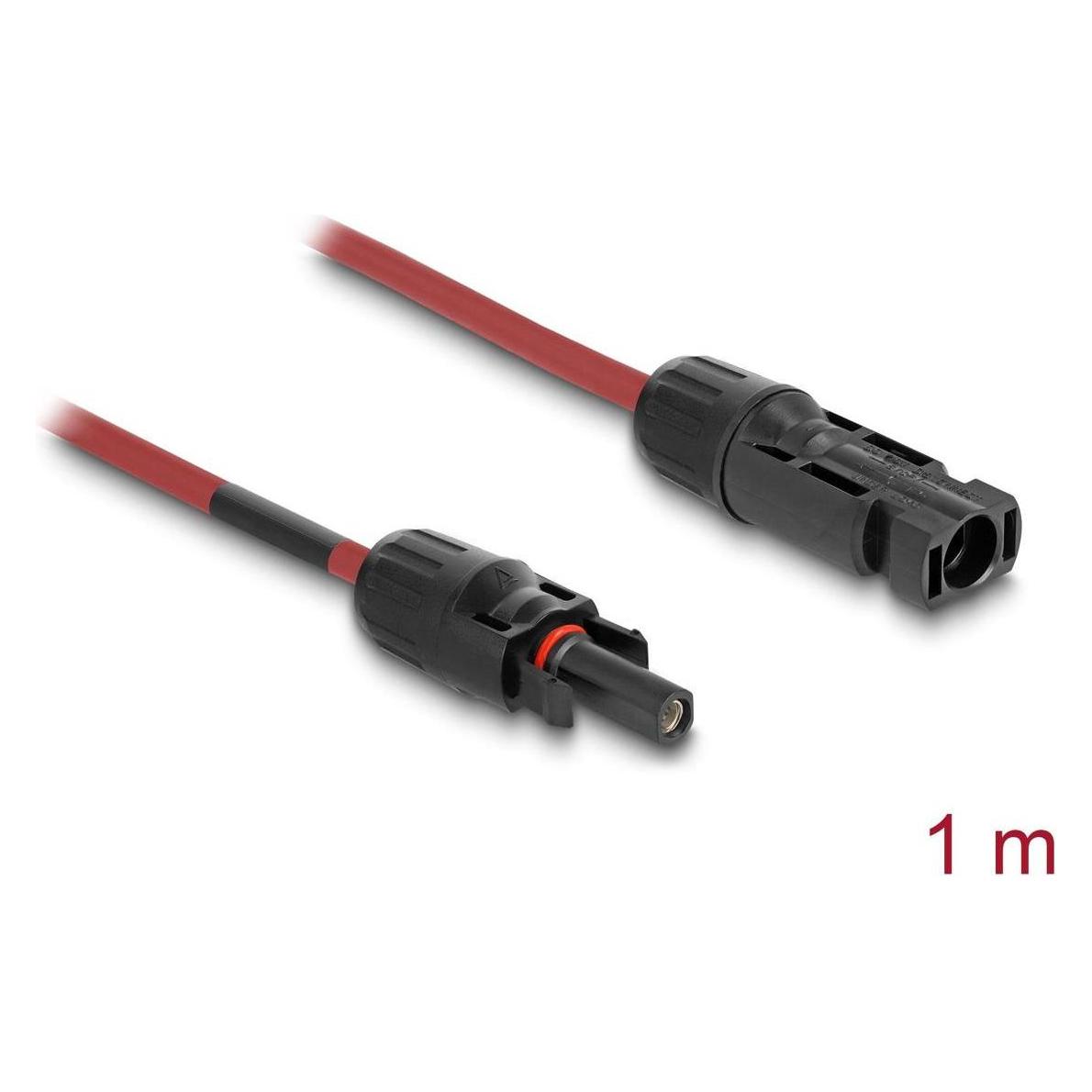 Delock DL4 Solar Kabel 4mm Stecker zu Buchse 1m rot (Solarkabel) (90972)