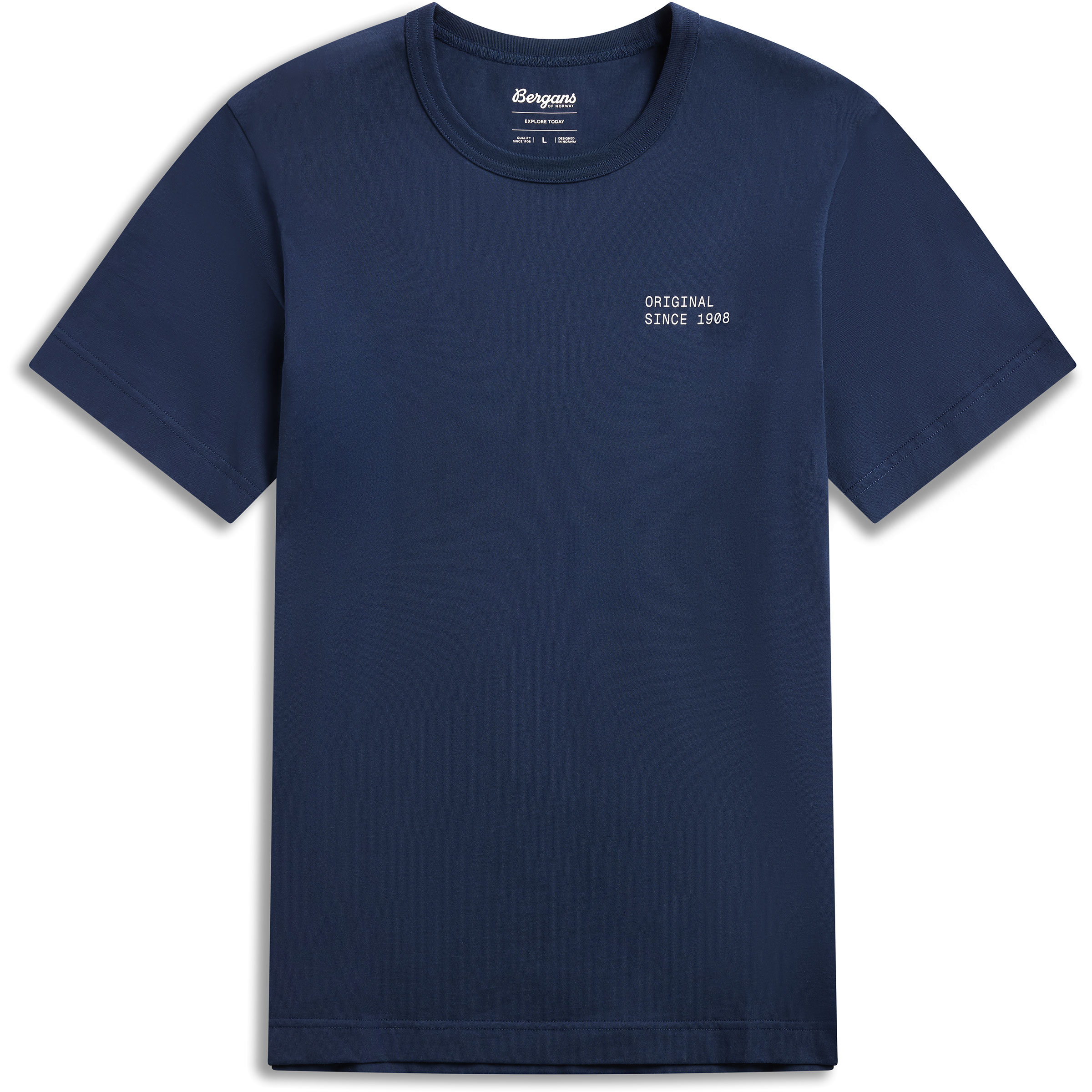Bergans Original Cotton Herren T-Shirts blau Größe M Trekking Widerstandsfähig