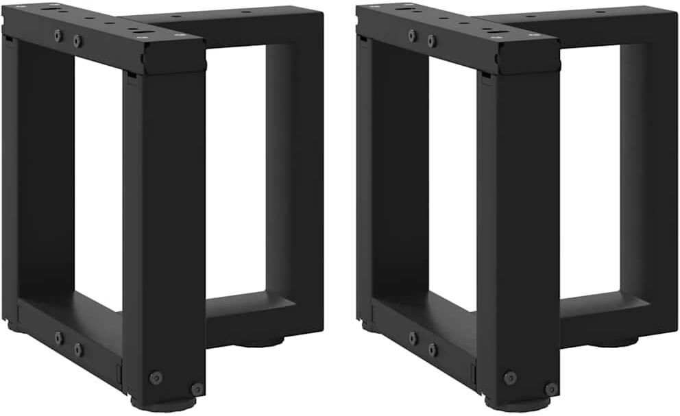 Latitude Run Ayzen Powder Coated Steel Table Leg Black 30 x 25 x (30-31) cm