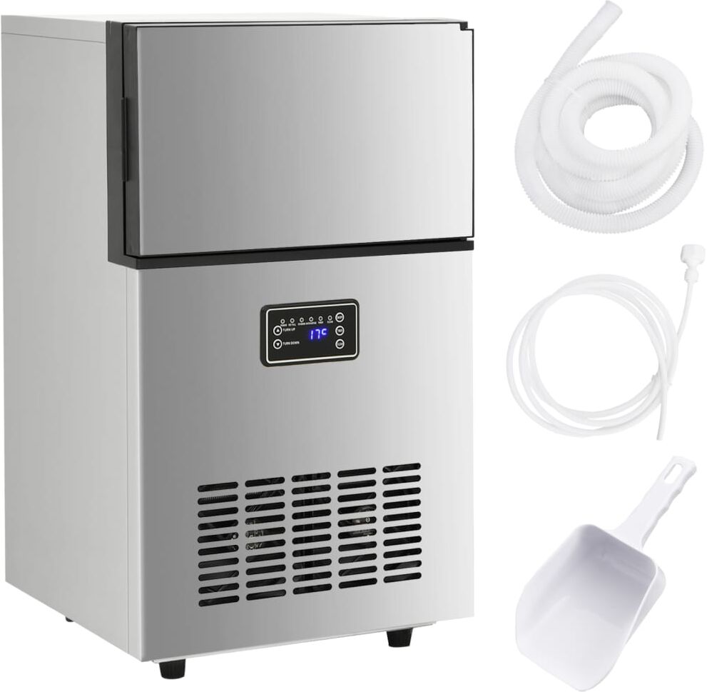vidaXL Appareil à glaçons argenté 45 kg / 24 h