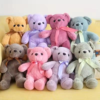 Uplift Essentials Charming Ribbon Teddy Bear Premium Soft Plush Toy For Gifting & Decor brown