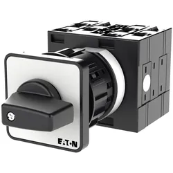 Eaton 001077 Umschalter, T3, 32 A, Zentraleinbau, 3 Baueinheit(en), Kontakte: 6, 45 °, tastend, mit 0-Stellung, mit 2-seitigem Rückzug nach 0
