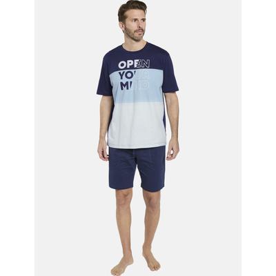 Shorty BABISTA "Doppelpack Schlafanzug VENELLA", Herren, Gr. M, bunt (braun blau), Homewear-Sets Shorty, mit modischem Aufdruck