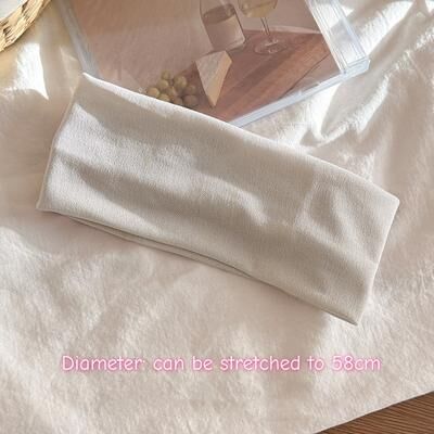 Fusion Finds Soft Knit Sports Headband Non Slip Yoga Running Workout Headwrap light Gray
